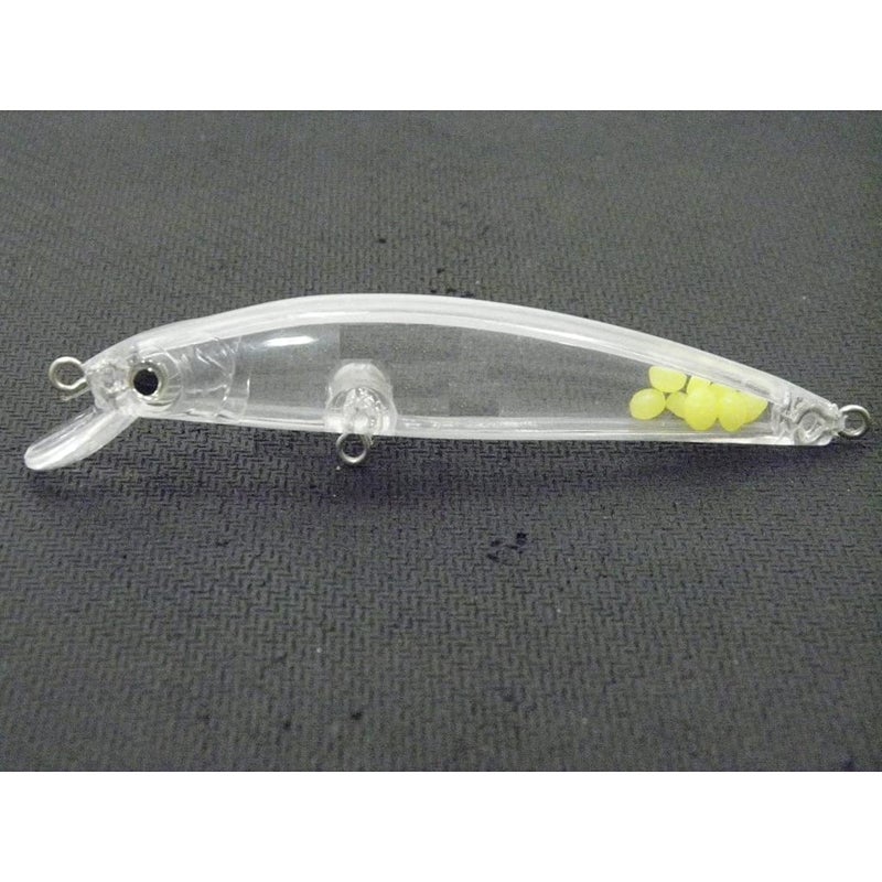 wLure 10 Blank Unpainted Minnow Jerkbait Slow Floating Tight Wobble Fishing Lures with Free Eyes UPM641 - Image 1